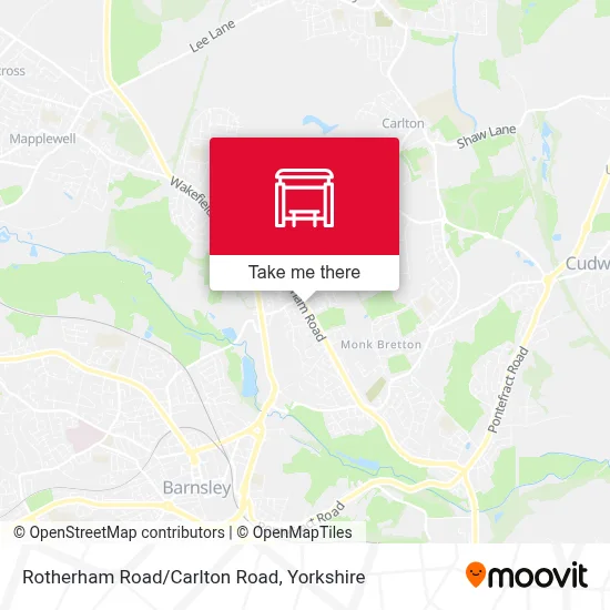 Rotherham Road/Carlton Road map