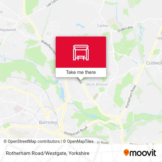 Rotherham Road/Westgate map