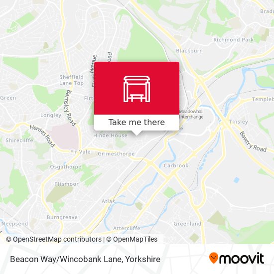 Beacon Way/Wincobank Lane map