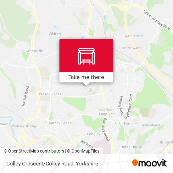 Colley Crescent/Colley Road map