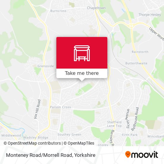 Monteney Road/Morrell Road map