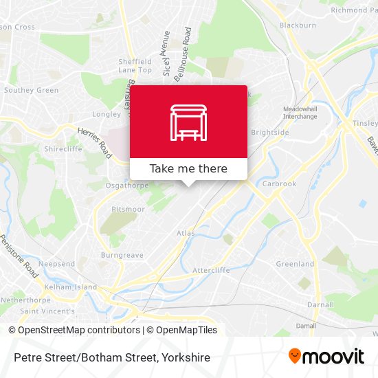Petre Street/Botham Street map
