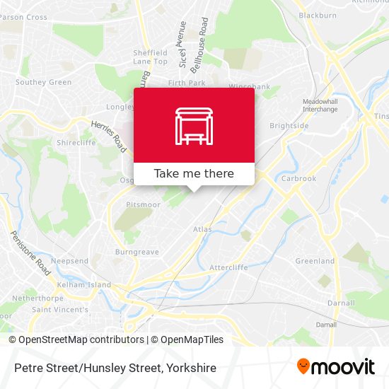 Petre Street/Hunsley Street map