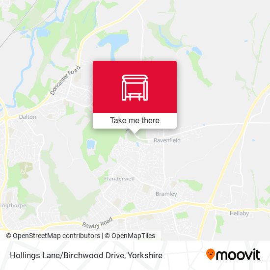 Hollings Lane/Birchwood Drive map