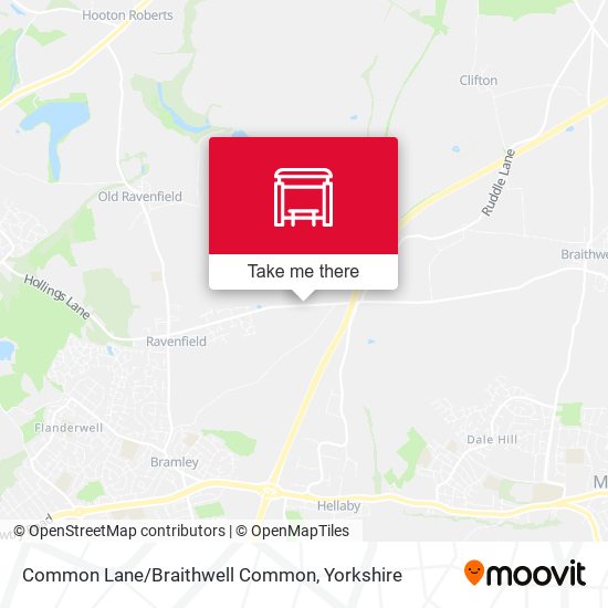 Common Lane/Braithwell Common map