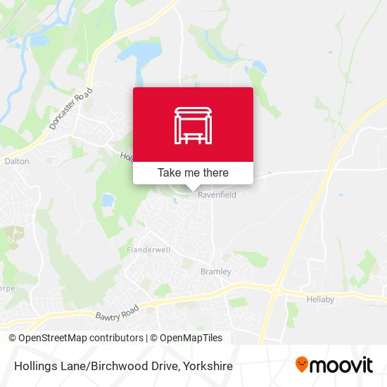 Hollings Lane/Birchwood Drive map