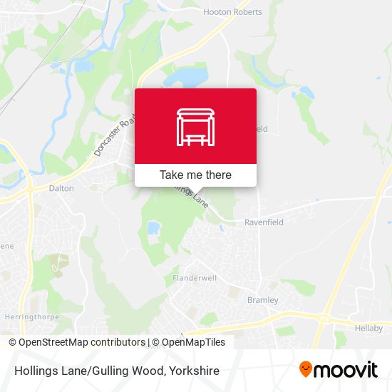 Hollings Lane/Gulling Wood map
