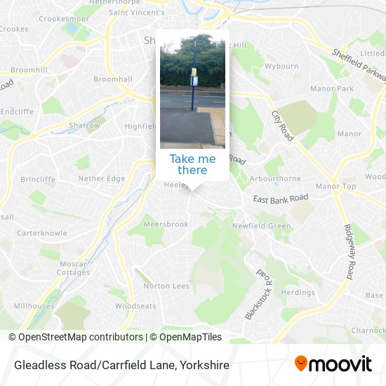Gleadless Road/Carrfield Lane map