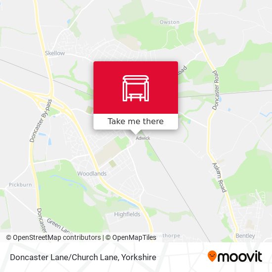 Doncaster Lane/Church Lane map