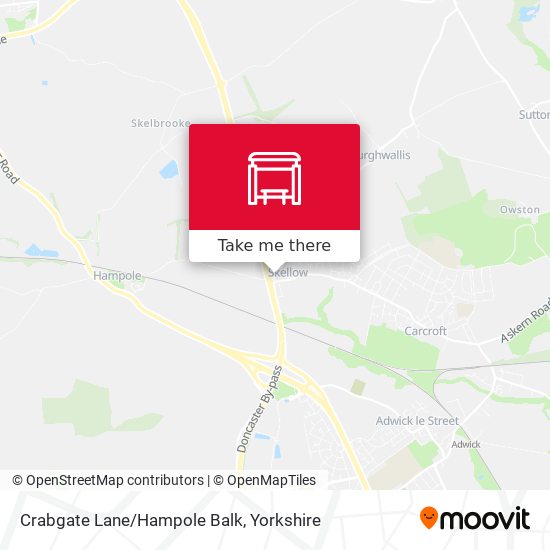Crabgate Lane/Hampole Balk map
