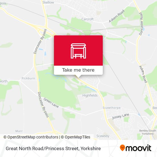 Great North Road / Princess Street map