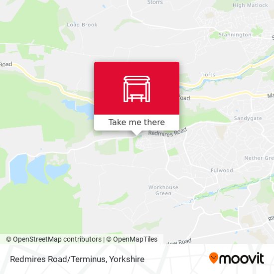Redmires Road/Terminus map
