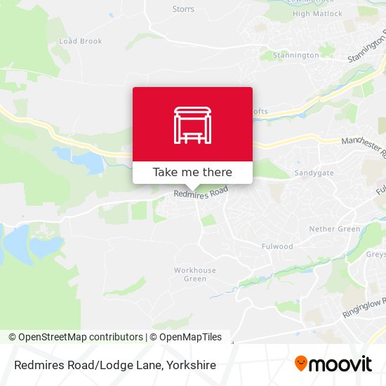 Redmires Road/Lodge Lane map