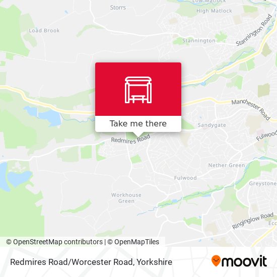 Redmires Road/Worcester Road map