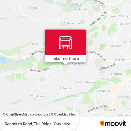 Redmires Road/The Ridge map