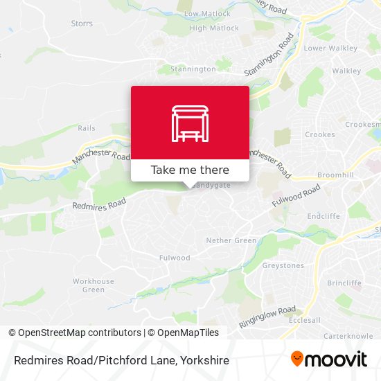 Redmires Road/Pitchford Lane map