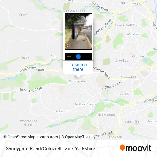 Sandygate Road/Coldwell Lane map