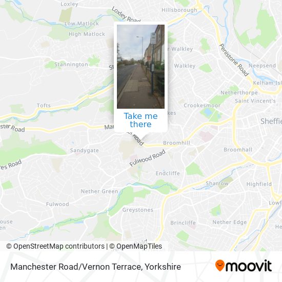 Manchester Road/Vernon Terrace map