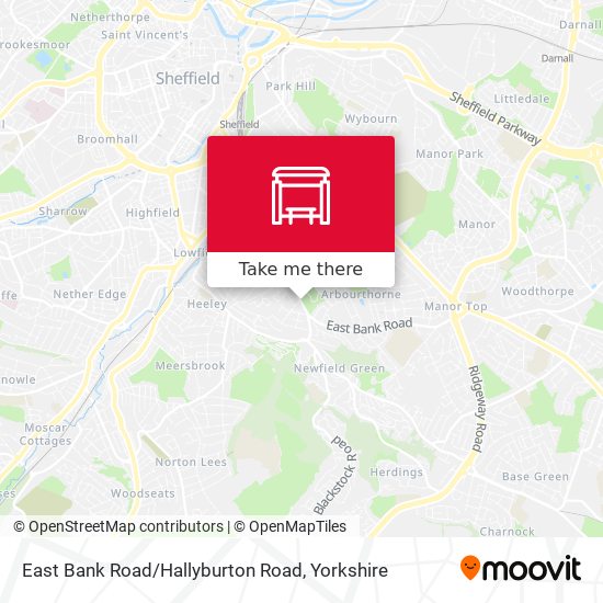 East Bank Road / Hallyburton Road map