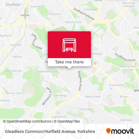 Gleadless Common / Hurlfield Avenue map