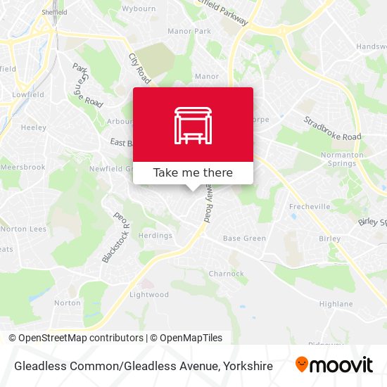 Gleadless Common / Gleadless Avenue map