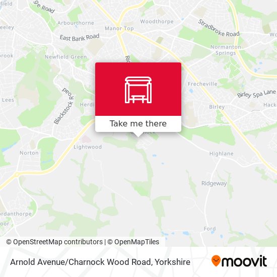 Arnold Avenue / Charnock Wood Road map