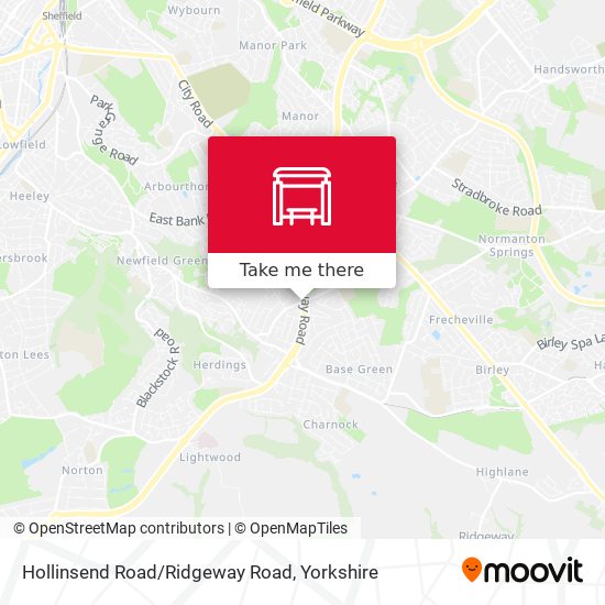 Hollinsend Road/Ridgeway Road map