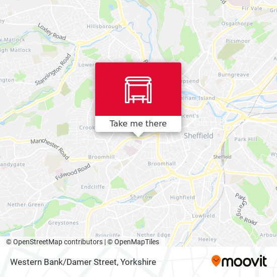 Western Bank/Damer Street map