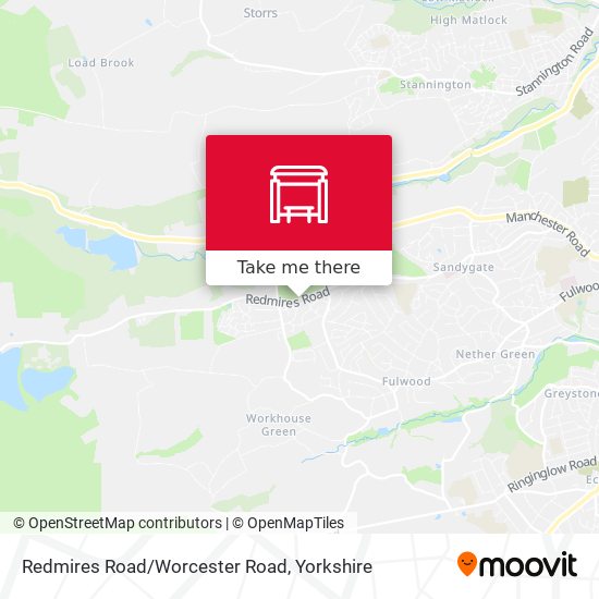 Redmires Road/Worcester Road map