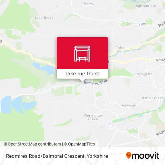 Redmires Road / Balmoral Crescent map
