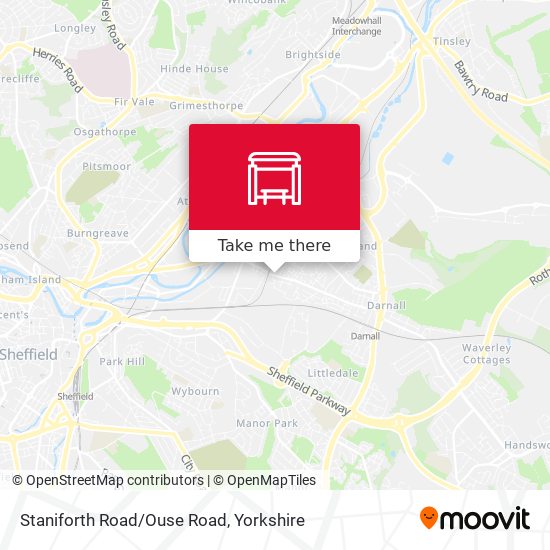 Staniforth Road/Ouse Road map