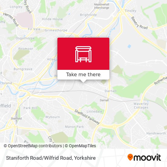 Staniforth Road/Wilfrid Road map