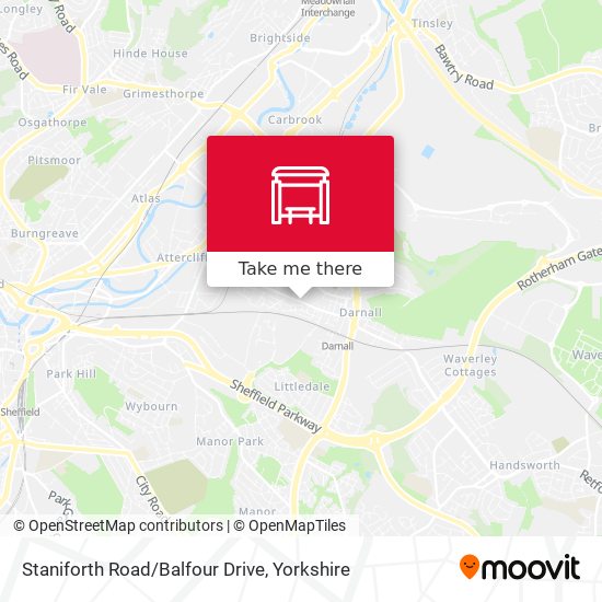 Staniforth Road/Balfour Drive map