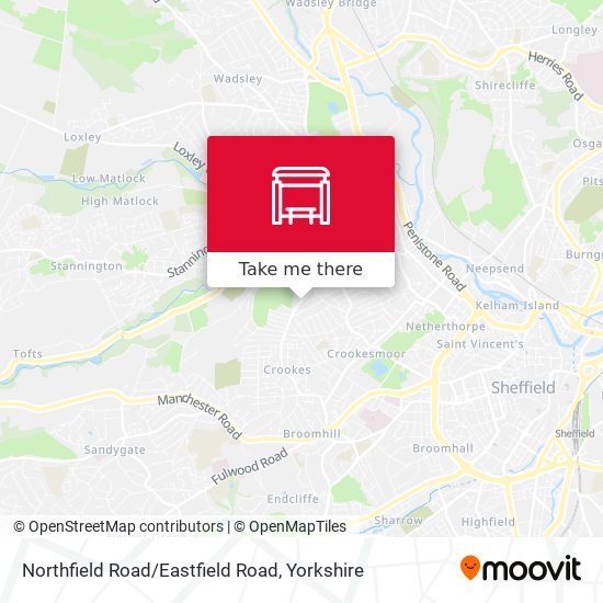 Northfield Road/Eastfield Road map