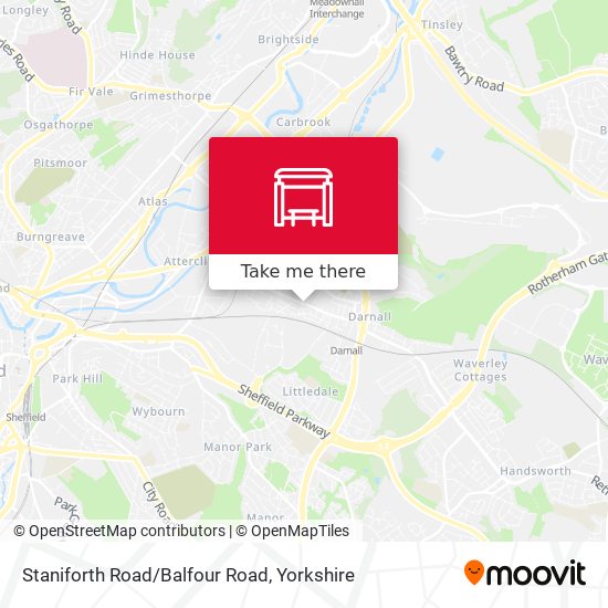 Staniforth Road/Balfour Road map