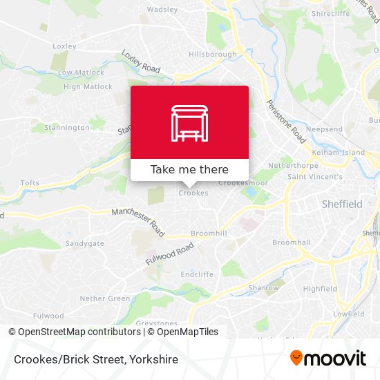 Crookes/Brick Street map
