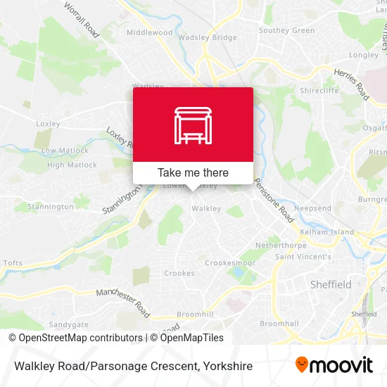 Walkley Road / Parsonage Crescent map