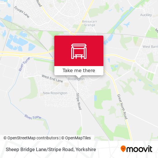 Sheep Bridge Lane/Stripe Road map