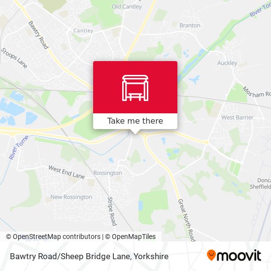 Bawtry Road/Sheep Bridge Lane map