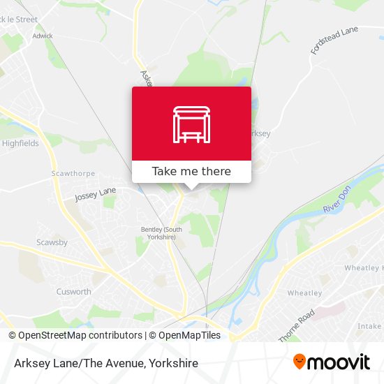 Arksey Lane/The Avenue map