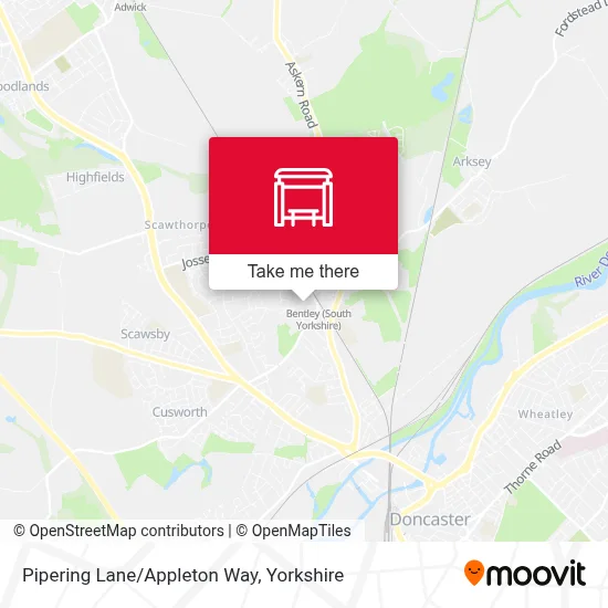 Pipering Lane/Appleton Way map