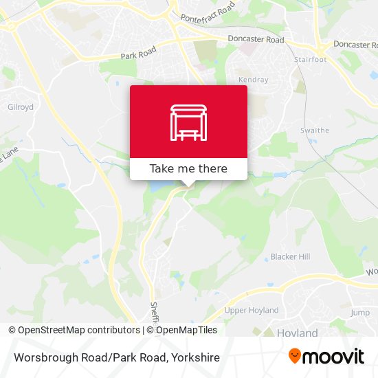 Worsbrough Road/Park Road map