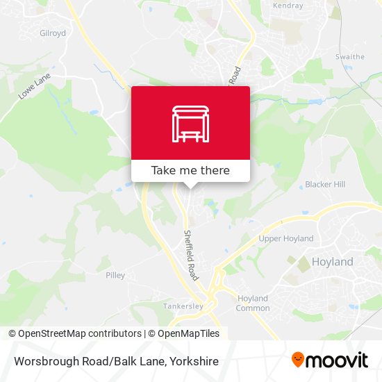 Worsbrough Road/Balk Lane map