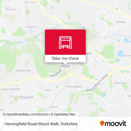 Hemingfield Road/Wood Walk map