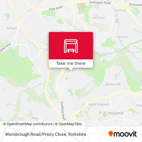 Worsbrough Road/Priory Close map