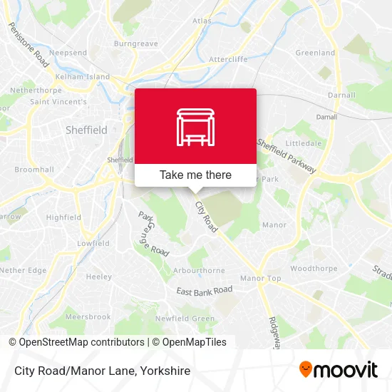 City Road/Manor Lane map