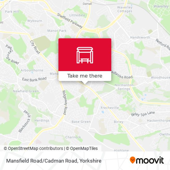 Mansfield Road/Cadman Road map