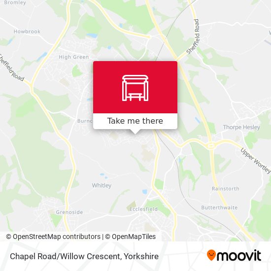 Chapel Road/Willow Crescent map