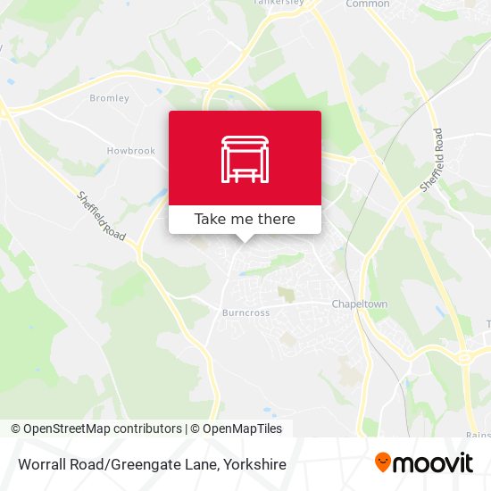Worrall Road/Greengate Lane map