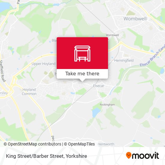 King Street/Barber Street map